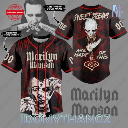 Marilyn Manson Sweet Dreams Custom Baseball Jersey