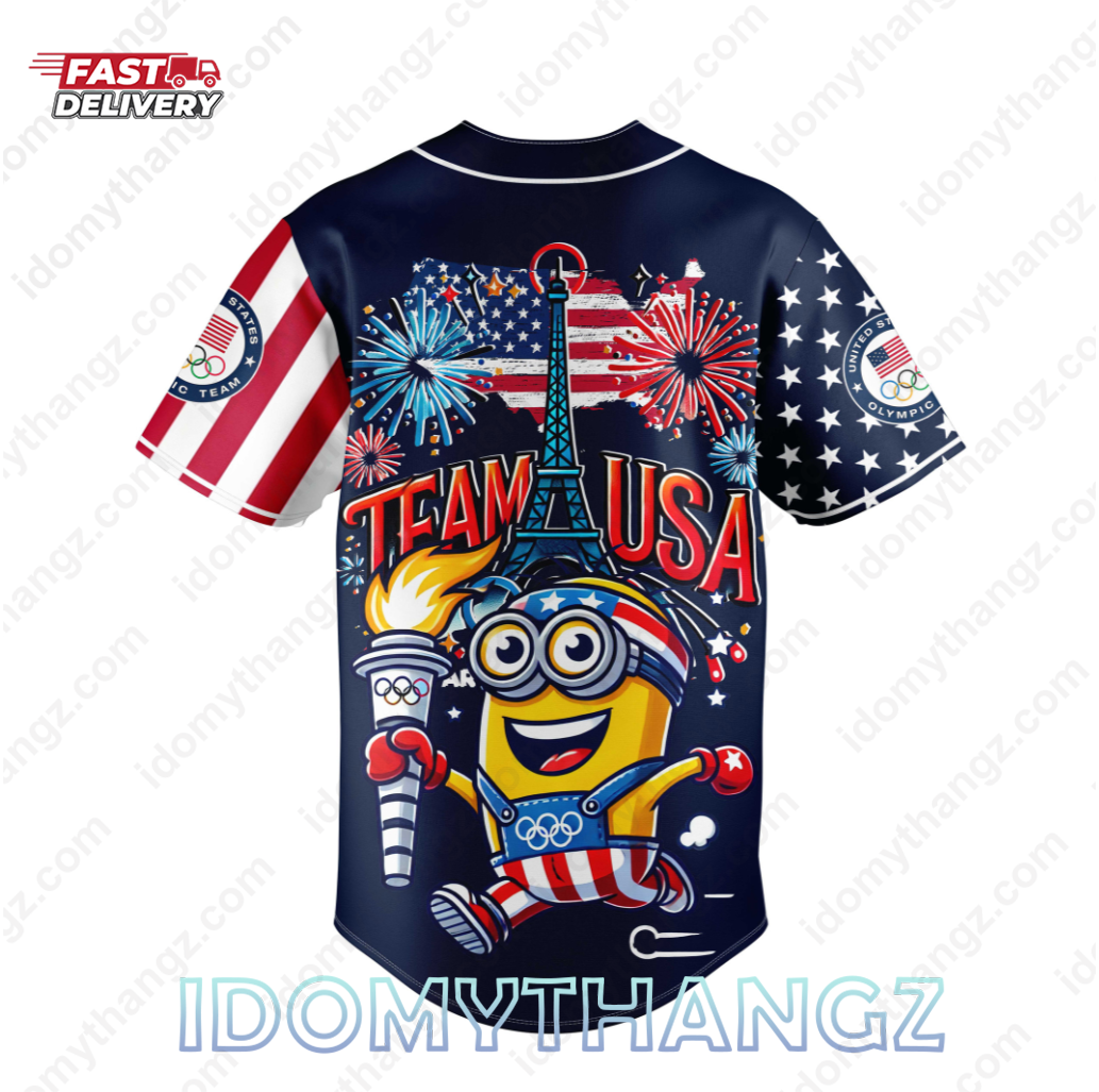 Minion USA Team Olympic Custome Baseball Jersey 3