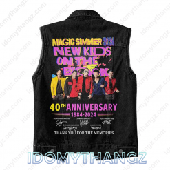 NKOTB Magic Summer 2024 Tour Sleveeless Denim Jacket 3