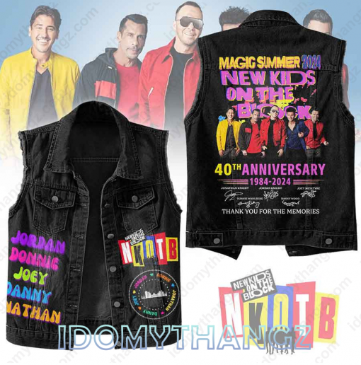 NKOTB Magic Summer 2024 Tour Sleveeless Denim Jacket