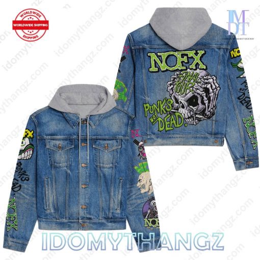 NOFX Final Tour Punk Not Dead Hooded Denim Jacket