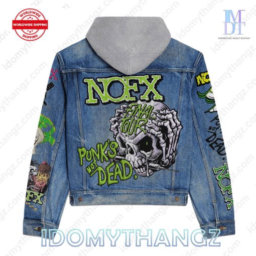 NOFX Final Tour Punk Not Dead Hooded Denim Jacket