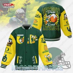 Oregon Ducks NCAA Football Quack Attack Baseball Jacket