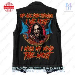 Ozzy Osbourne I Miss My Mind The Most Sleeveless Denim Jacket