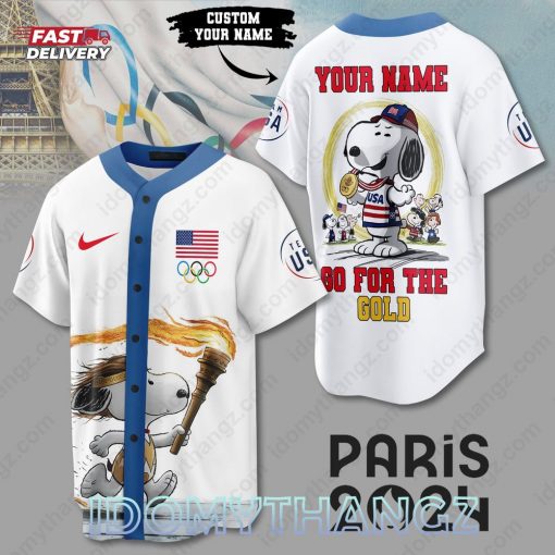 PREMIUM Snoopy Custom Paris 2024 Baseball Jersey