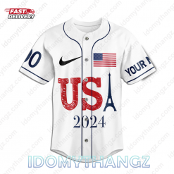 Personalized Team USA Olympic 2024 Baseball Jersey 2