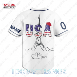 Personalized Team USA Olympic 2024 Baseball Jersey 3