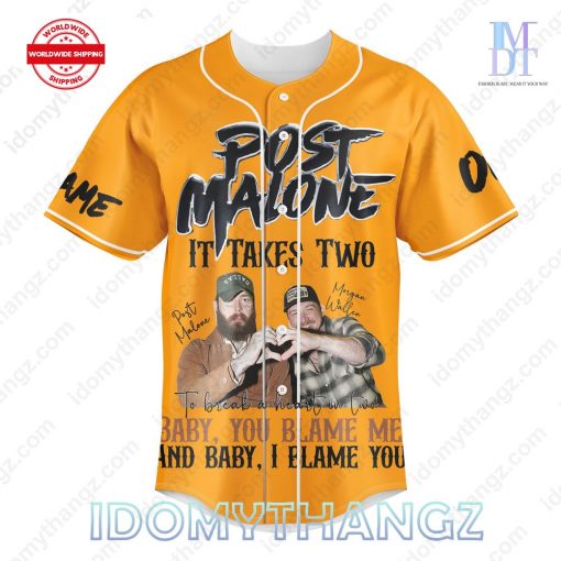 Post Malone It Takes Two Baseball Jersey