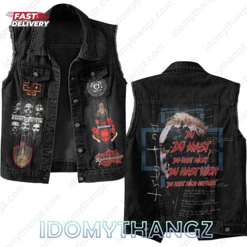 Rammstein Du Du Hast Sleeveless Denim Jacket