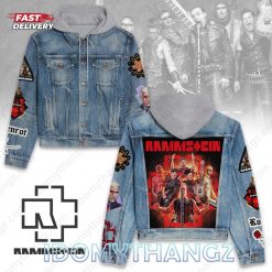 Rammstein Rock Star Hooded Denim Jacket