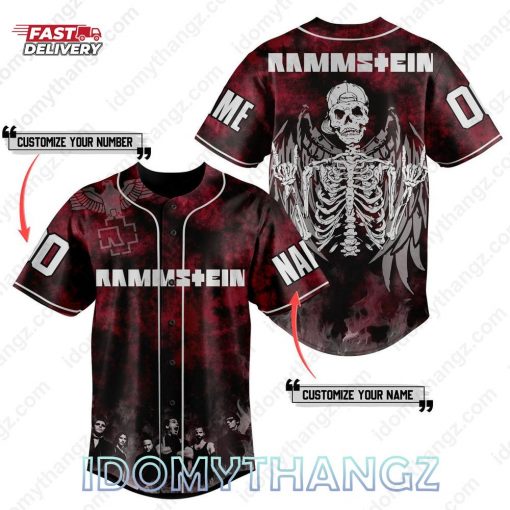 Rammstein Skull Customize Baseball Jersey