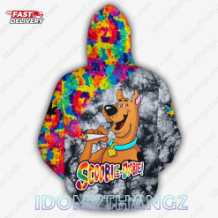 Scooby Doo Smoke Weed Tie Dye Hoodie 3