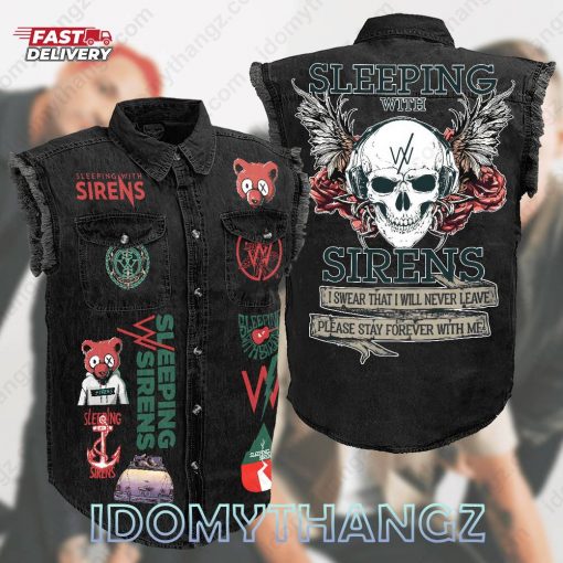 Sleeping With Sirens Sleeveless Denim Jacket