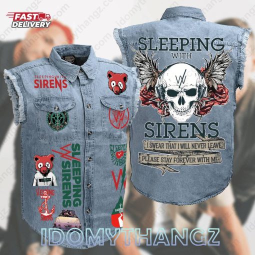 Sleeping With Sirens Sleeveless Denim Jacket