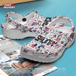 Snoopy USA Flag Crocs Clogs Shoes 2