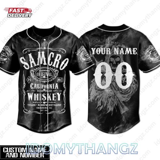 Sons Of Anarchy Whiskey Custom Baseball Jersey