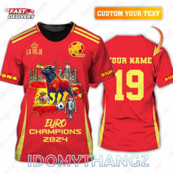 Spain Euro Champions 2024 Custom FootBall Jersey