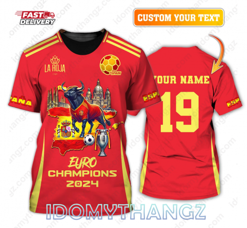 Spain Euro Champions 2024 Custom FootBall Jersey