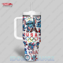 Stitch Team USA Go For The Gold Olympic 40 Oz Tumber