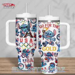 Stitch Team USA Go For The Gold Olympic 40 Oz Tumber