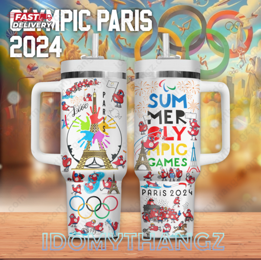 Summer Olympic Paris 2024 40 Oz Stanley Tumbler