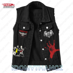 System Of A Down We Lose Ourselves Sleeveless Denim Jacket 2