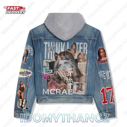 Tate McRae Think Later Hooded Denim Jacket