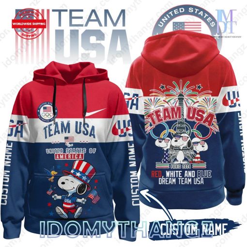 Team USA Olympic Paris 2024 Custom Name Hoodie