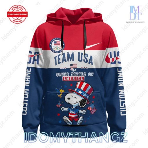 Team USA Olympic Paris 2024 Custom Name Hoodie