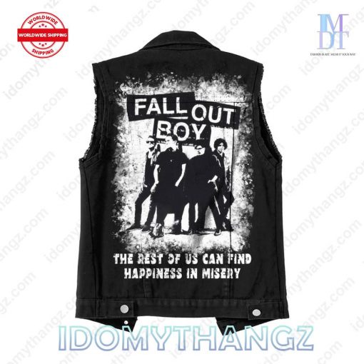 Fall Out Boy The Rest Of Us Can Find Happiness In Misery Sleeveless Denim Jacket