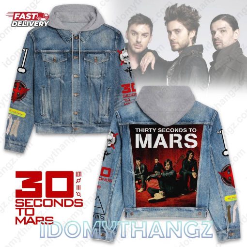 Thirty Seconds To Mars Hooded Denim Jacket