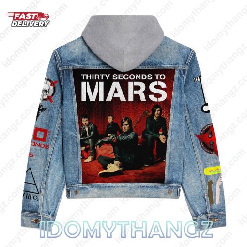 Thirty Seconds To Mars Hooded Denim Jacket