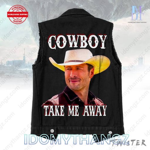 Twister Cowboy Take Me Away Sleeveless Denim Jacket