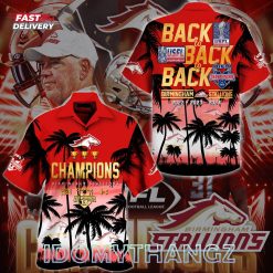 UFL Birmingham Stallions Back to Back to Back Champions Hawaiian Shirt