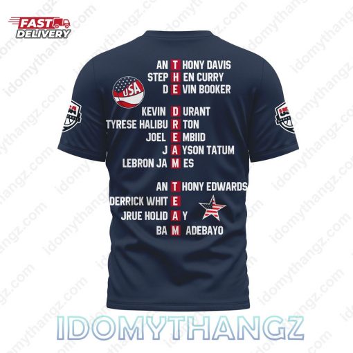 USA Basketball Dream Team Olympic Paris T-Shirt