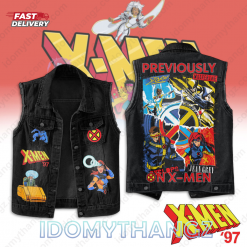 X Men Previously On X Sleeveless Denim Jacket