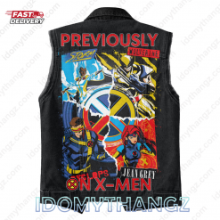 X Men Previously On X Sleeveless Denim Jacket 3