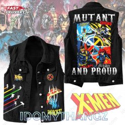 XMen Mutant And Proud Sleeveless Denim Jacket