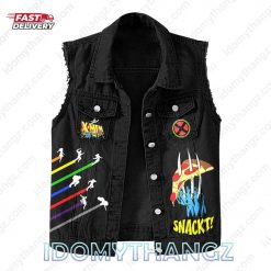 XMen Mutant And Proud Sleeveless Denim Jacket