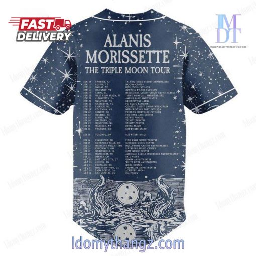 Alanis Morissette The Triple Moon Tour Baseball Jersey