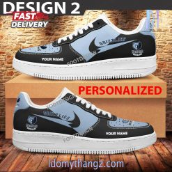 Custom Name Memphis Grizzlies Team NBA Air Force 1 Sneakers