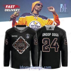 Edmonton Oilers Snoop Dogg Black Jersey 2024