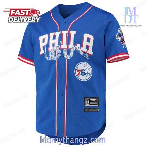 Philadelphia 76ers Standard Royal Baseball Jersey