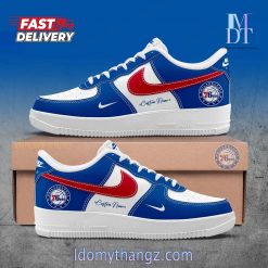 Philadelphia 76ers Custom Name Air Force 1 Sneaker