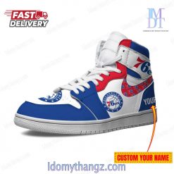 Philadelphia 76ers NBA Custom Name Air Jordan 1