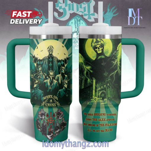 Ghost Mary On A Cross 40 Oz Stanley Tumbler