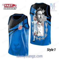 Copa America 2024 Argentina Lionel Messi Basketball Jersey 1