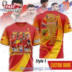 Spain UEFA Euro 2024 Champions T-Shirt 1