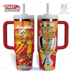 2024 UEFA Euro Champions Spain 40 Oz Stanley Tumbler 1