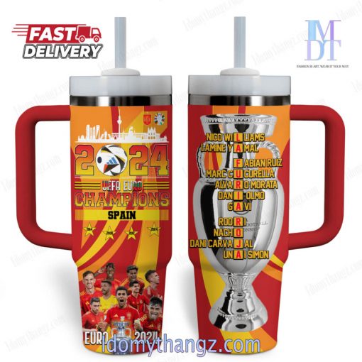 2024 UEFA Euro Champions Spain 40 Oz Stanley Tumbler